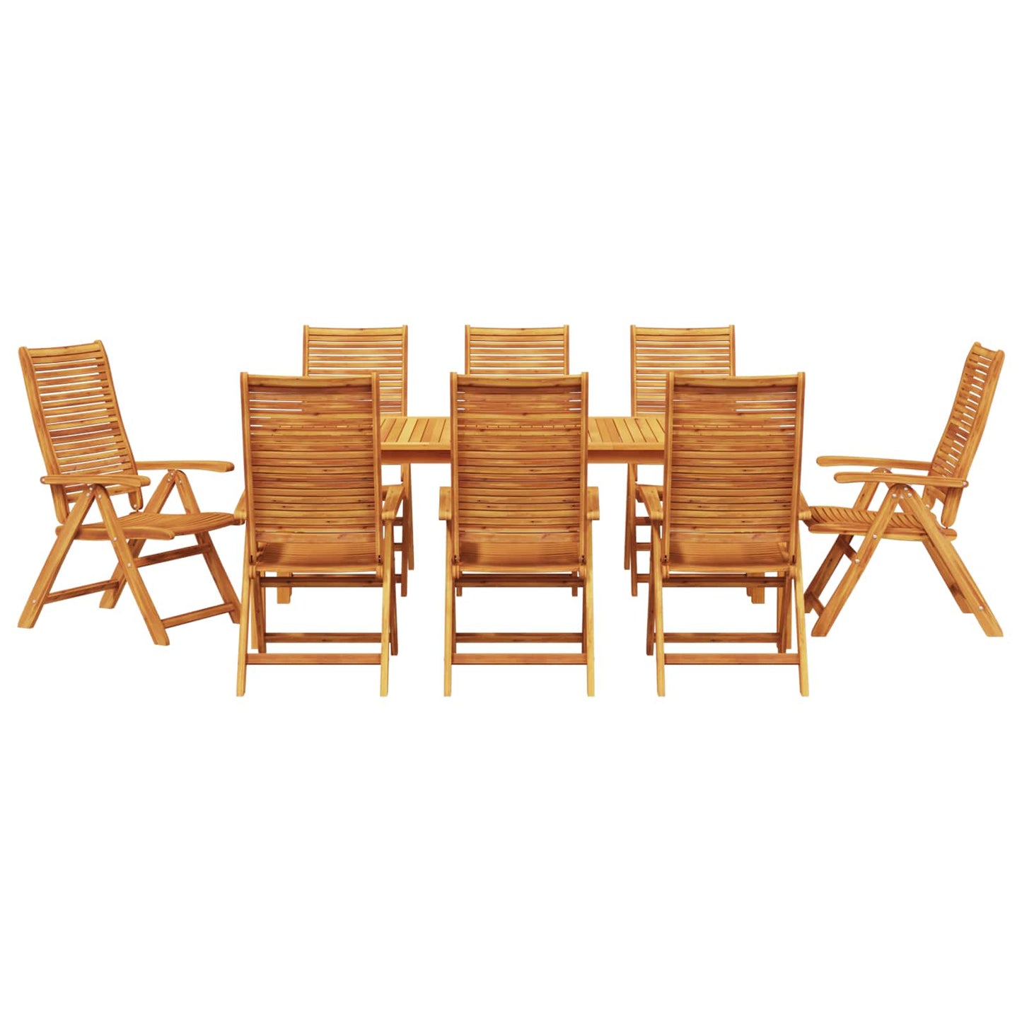Hage Spisegruppe 9 pcs Brun Solid akasietre