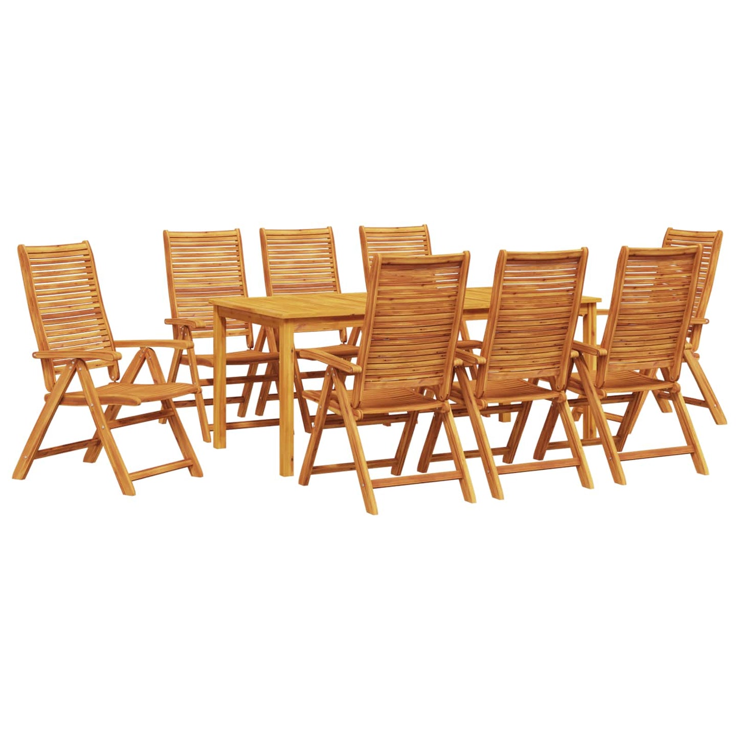 Hage Spisegruppe 9 pcs Brun Solid akasietre