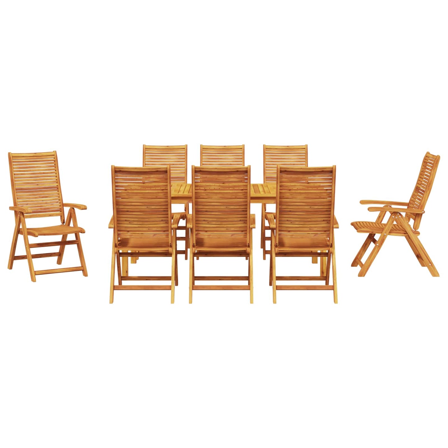 Hage Spisegruppe 9 pcs Brun Solid akasietre