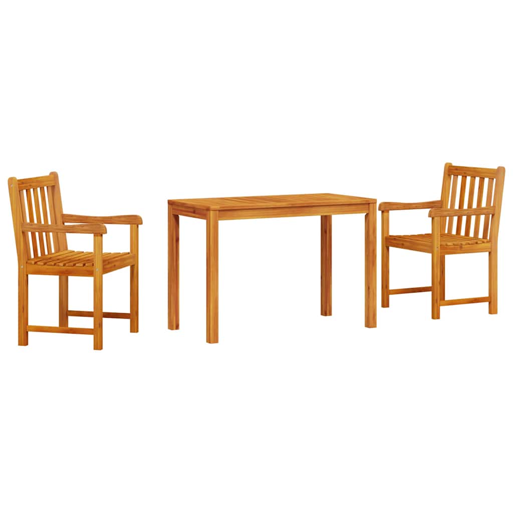 Hage Spisegruppe 3 pcs Brun Solid akasietre