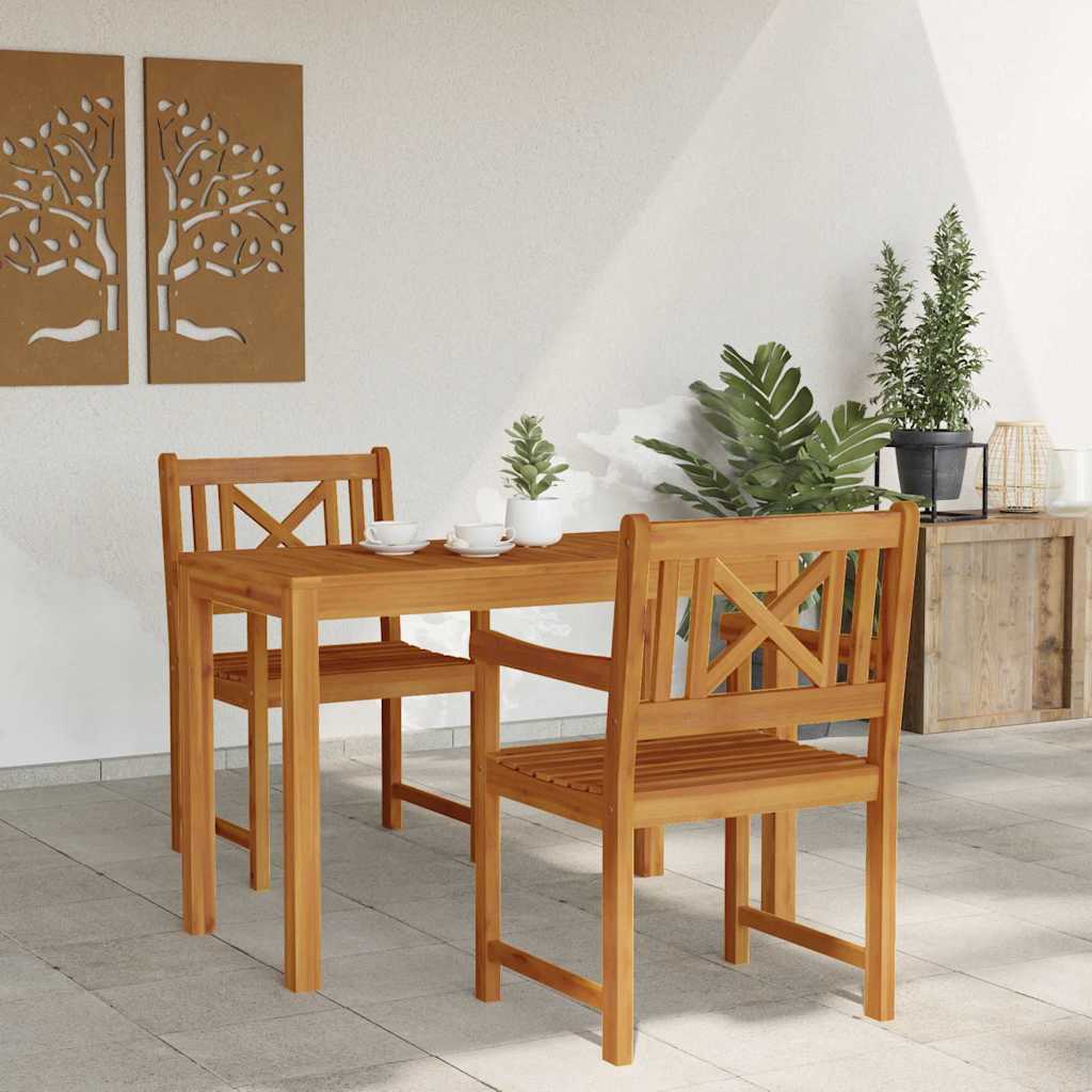 Hage Spisegruppe 3 pcs Brun Solid akasietre