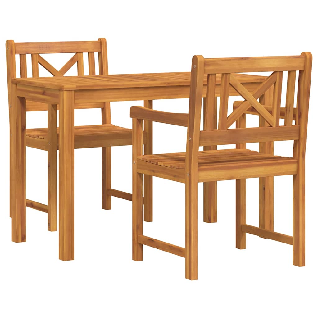 Hage Spisegruppe 3 pcs Brun Solid akasietre
