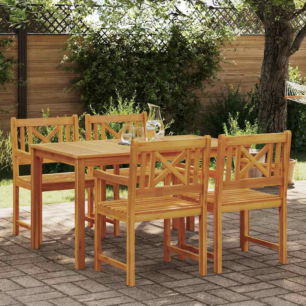 Hage Spisegruppe 5 pcs Brun Solid akasietre