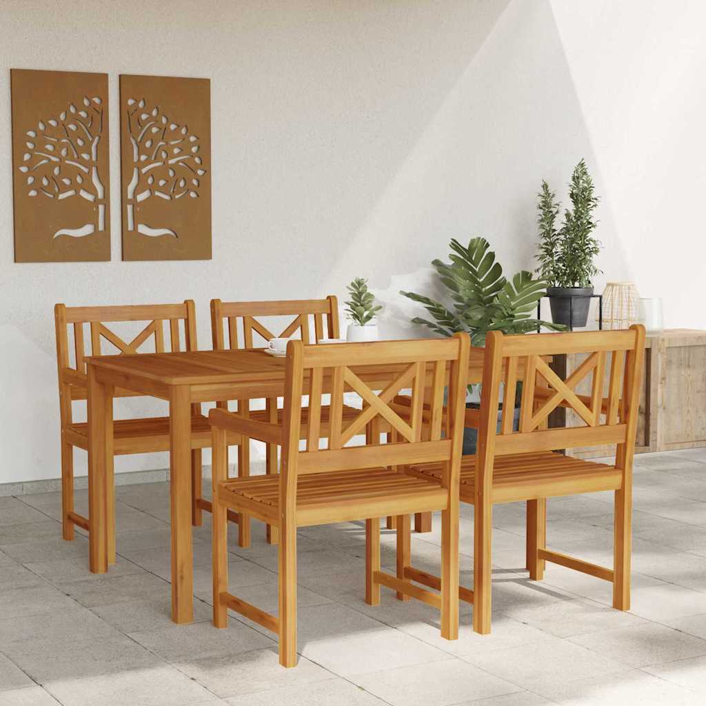 Hage Spisegruppe 5 pcs Brun Solid akasietre