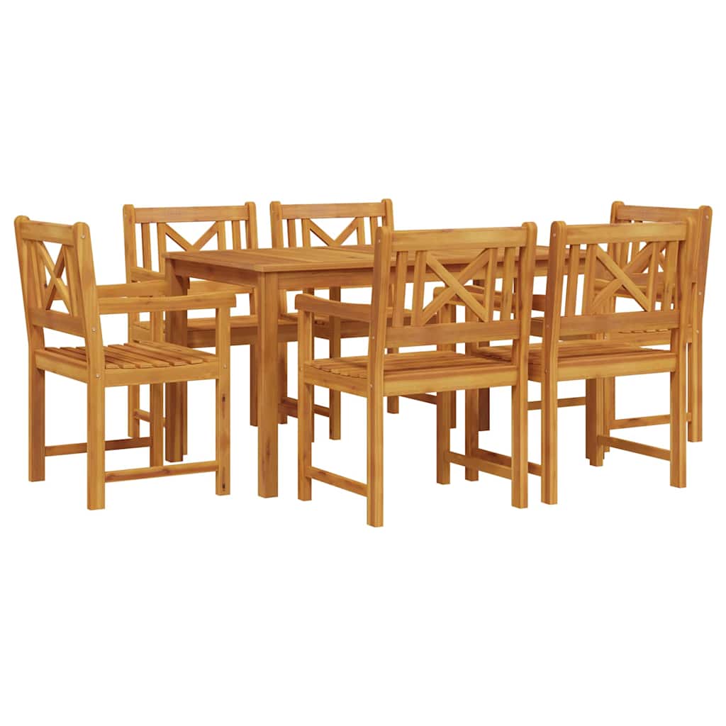 Hage Spisegruppe 7 pcs Brun Solid akasietre