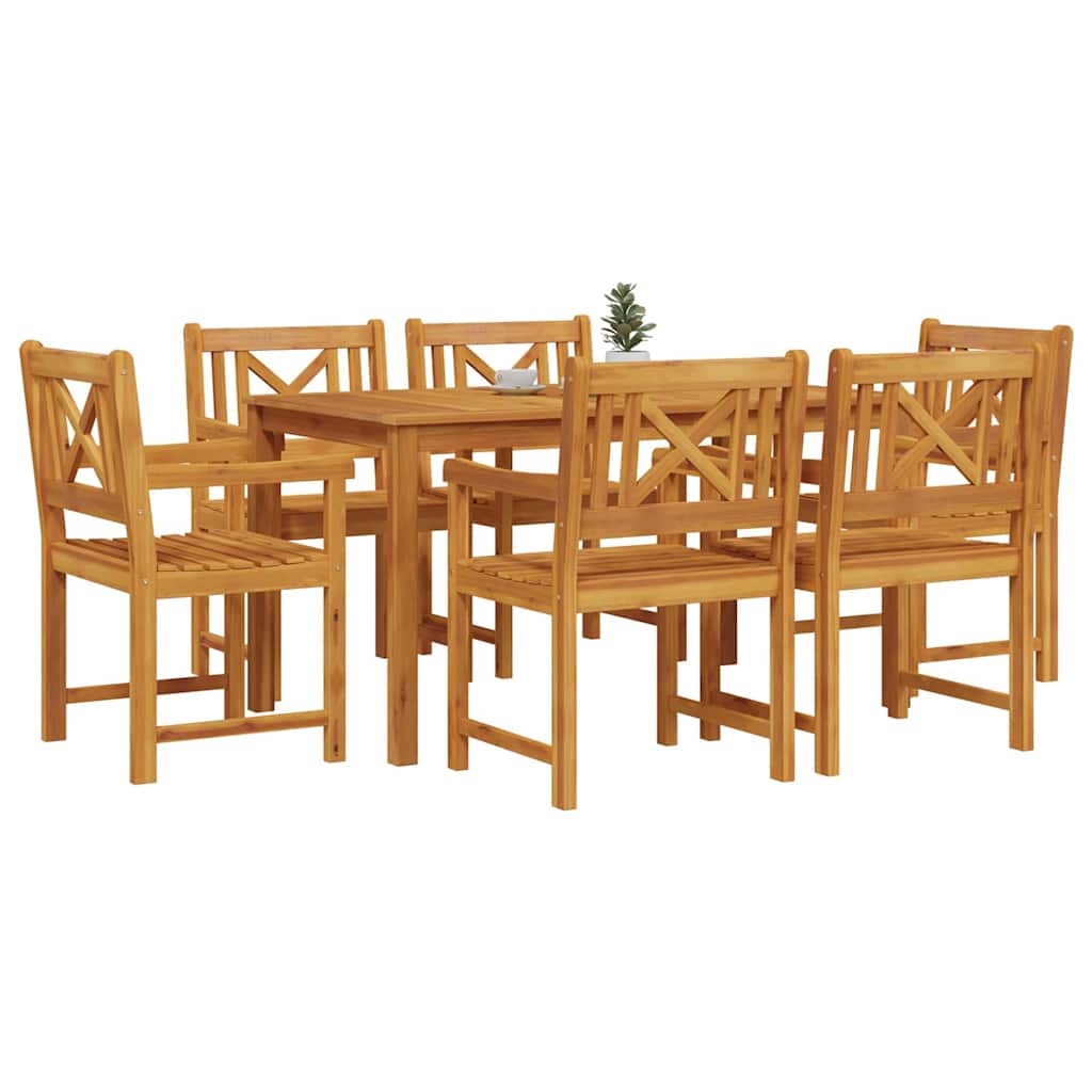 Hage Spisegruppe 7 pcs Brun Solid akasietre