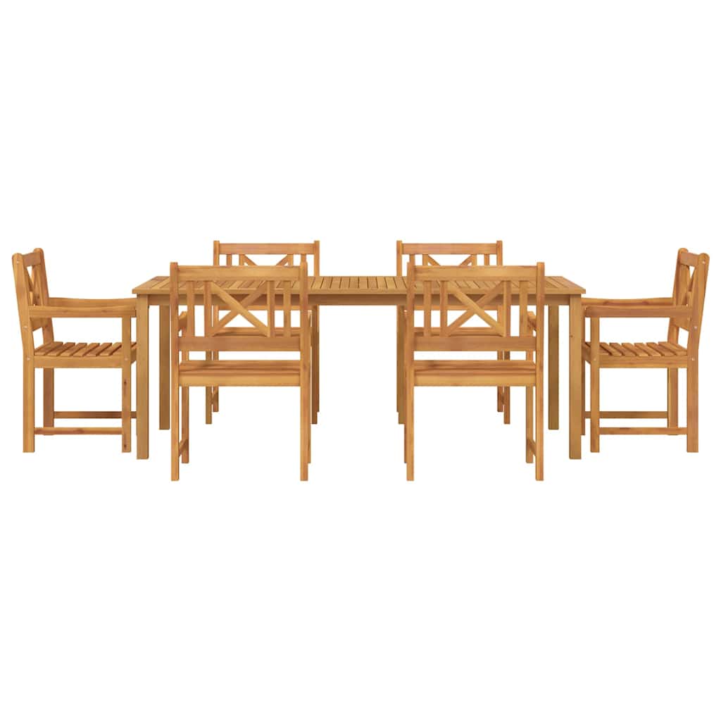 Hage Spisegruppe 7 pcs Brun Solid akasietre