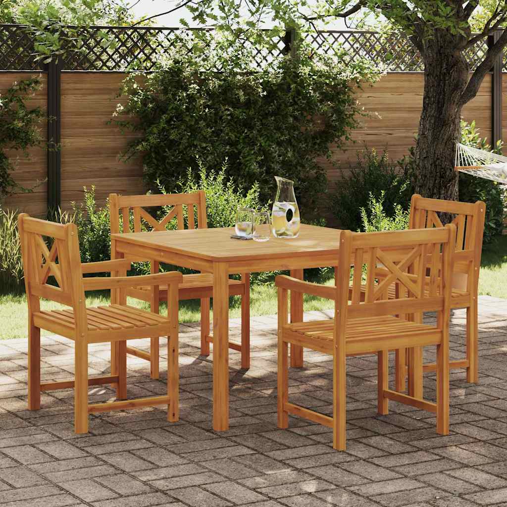Hage Spisegruppe 5 pcs Brun Massivt akasietre