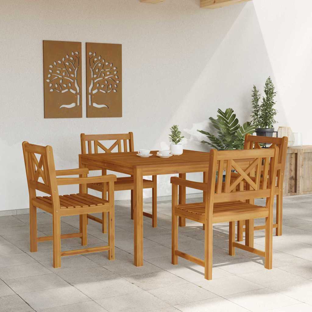 Hage Spisegruppe 5 pcs Brun Massivt akasietre