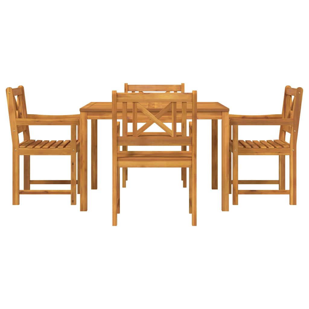Hage Spisegruppe 5 pcs Brun Massivt akasietre