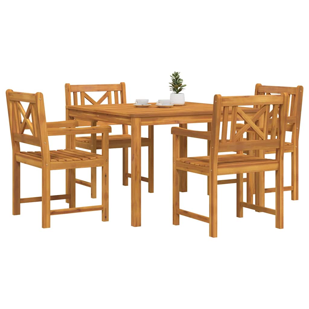 Hage Spisegruppe 5 pcs Brun Massivt akasietre