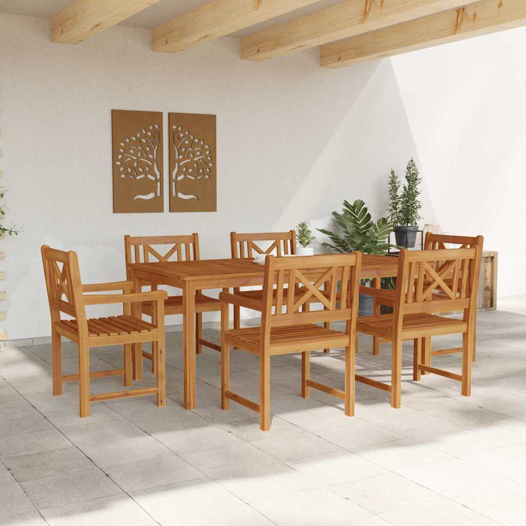Hage Spisegruppe 7 pcs Brun Solid akasietre
