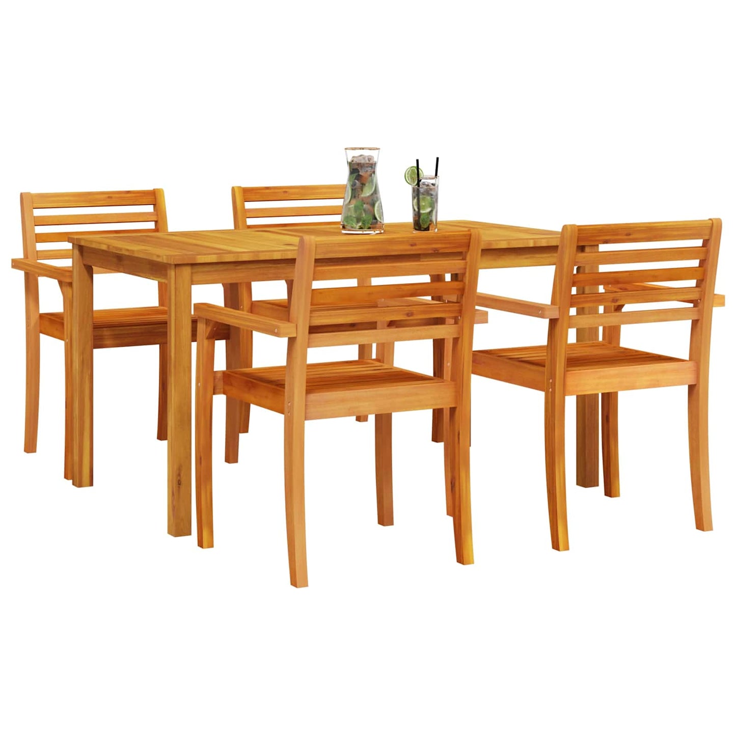 Hage Spisegruppe 5 pcs Brun Solid akasietre