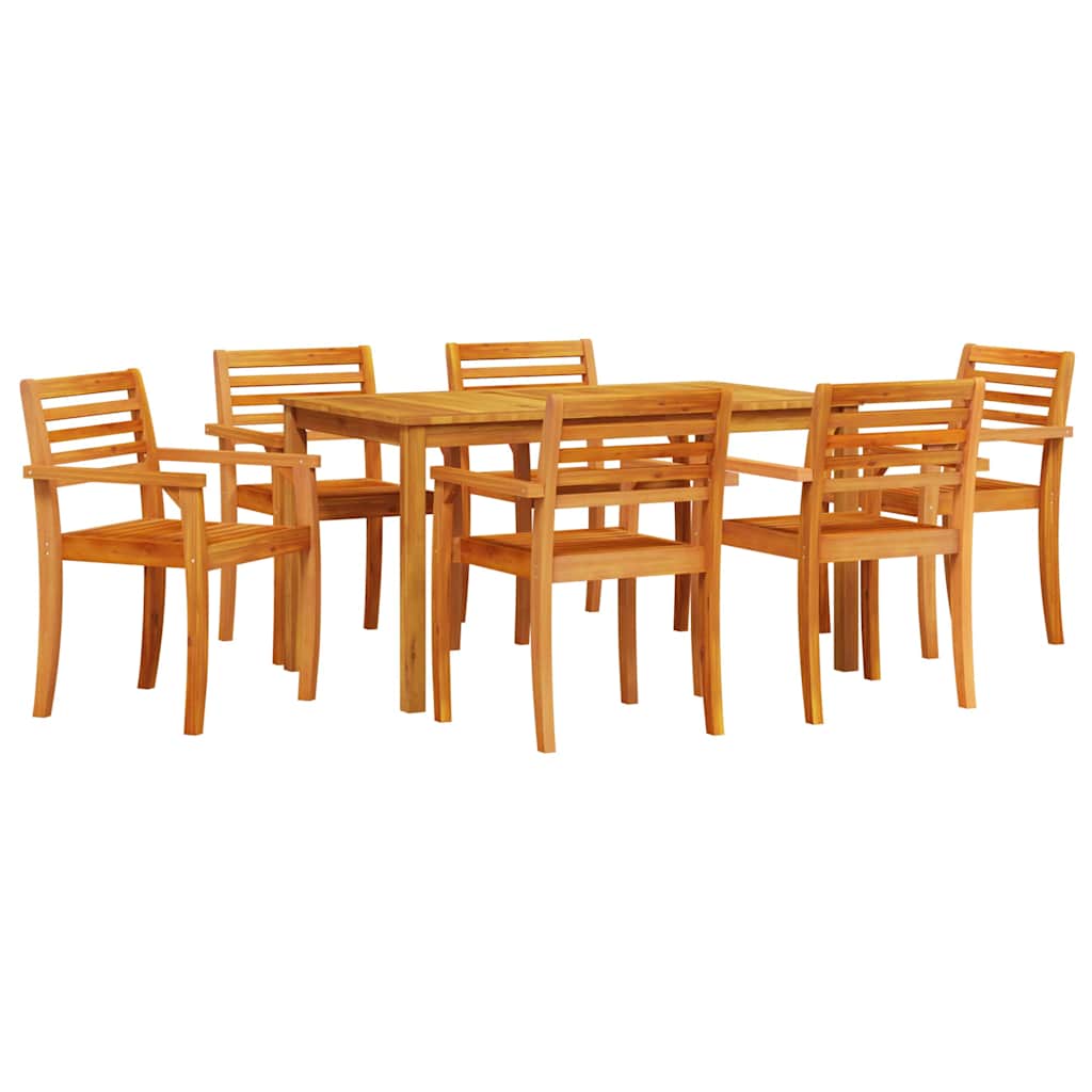 Hage Spisegruppe 7 pcs Brun Solid akasietre