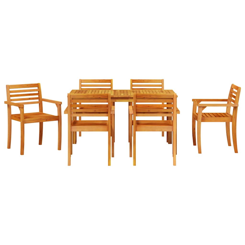 Hage Spisegruppe 7 pcs Brun Solid akasietre
