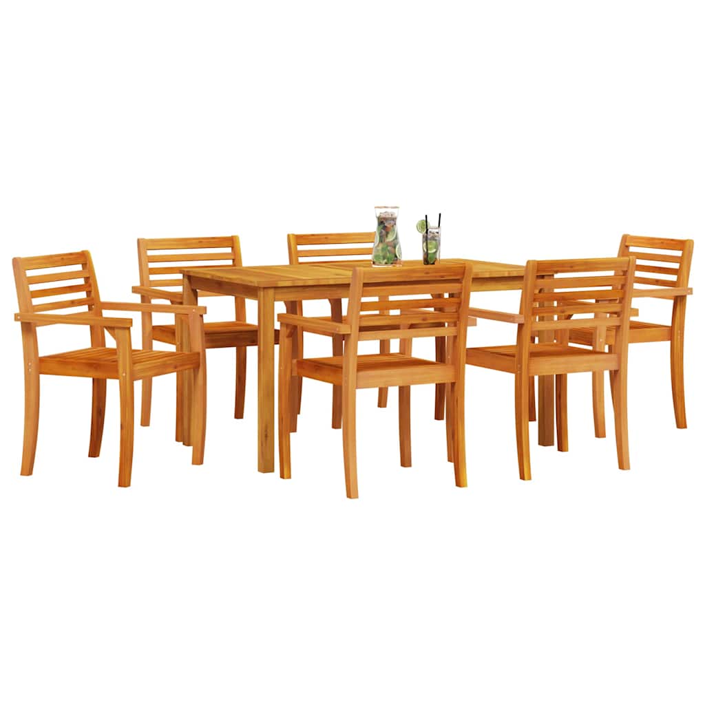 Hage Spisegruppe 7 pcs Brun Solid akasietre
