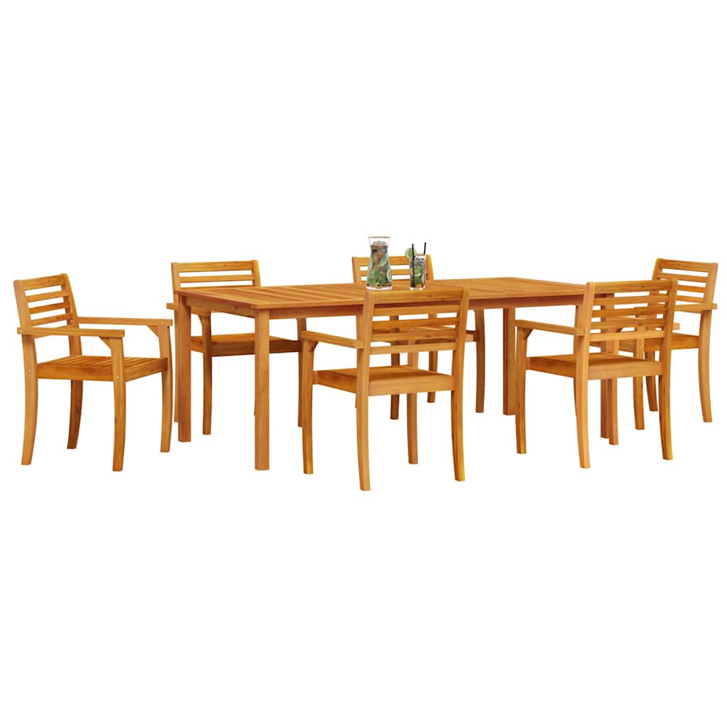 Hage Spisegruppe 9 pcs Brun Solid akasietre