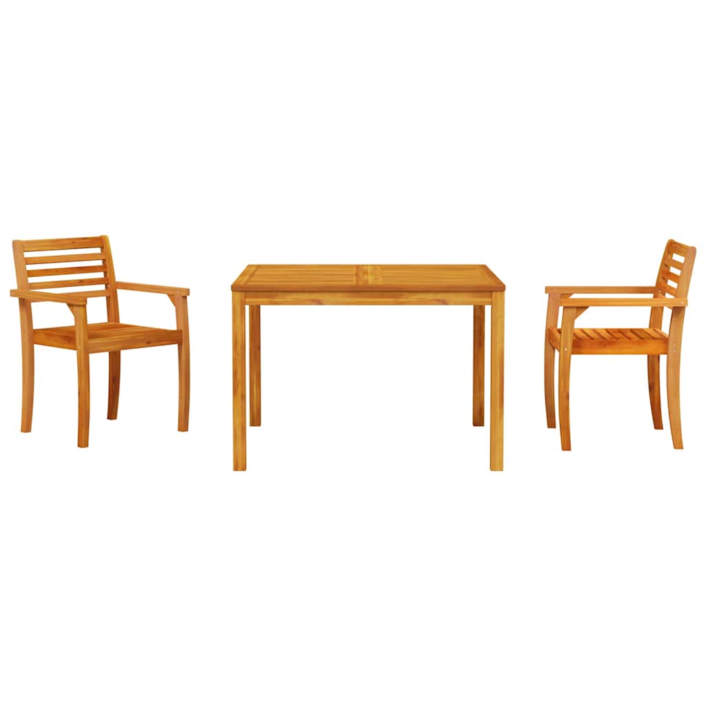 Hage Spisegruppe 3 pcs Brun Solid akasietre