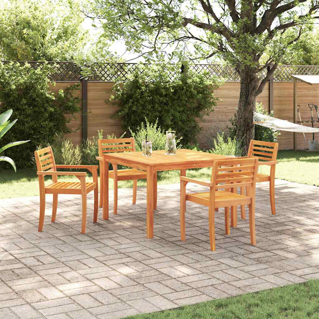 Hage Spisegruppe 5 pcs Brun Solid akasietre