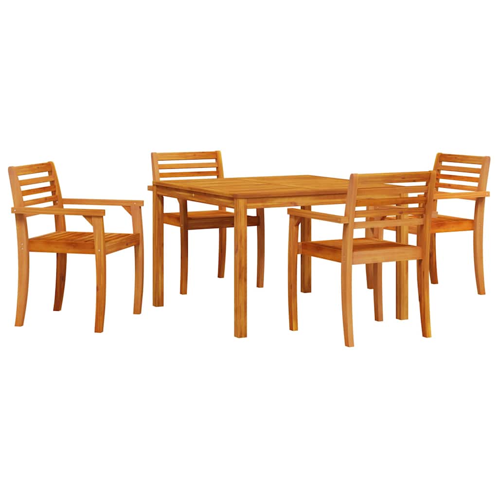 Hage Spisegruppe 5 pcs Brun Solid akasietre