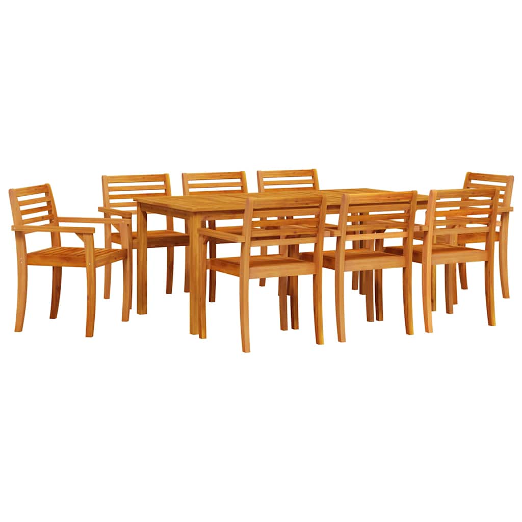 Hage Spisegruppe 9 pcs Brun Solid akasietre
