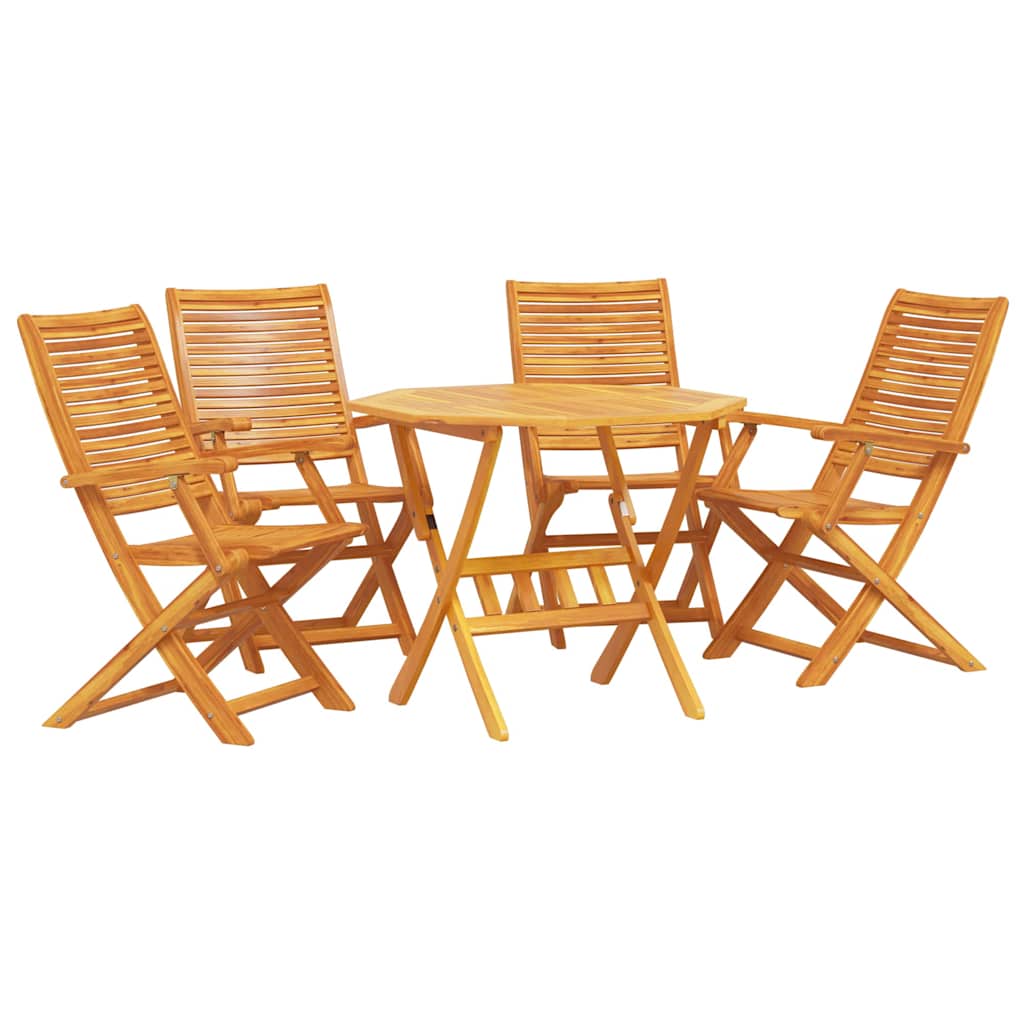 Hage Spisegruppe 5 pcs Brun Solid akasietre