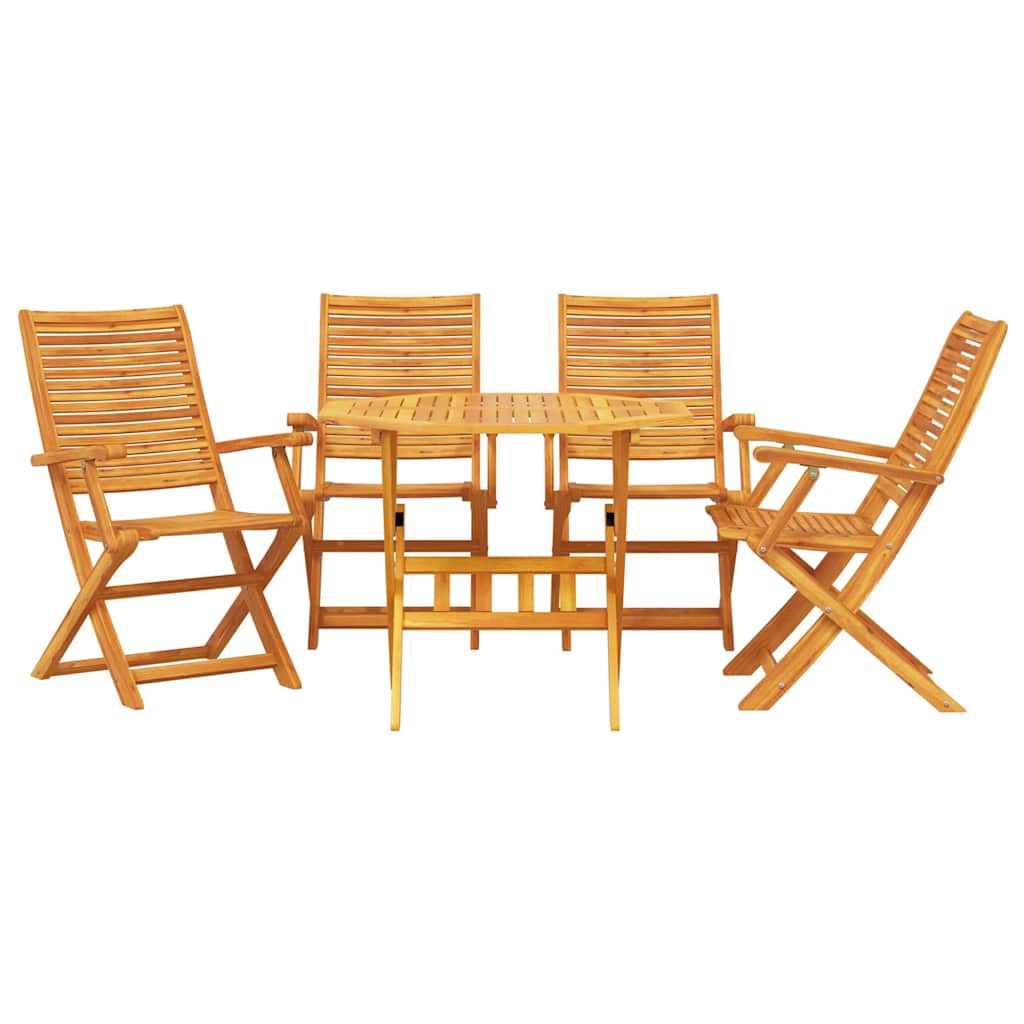 Hage Spisegruppe 5 pcs Brun Solid akasietre