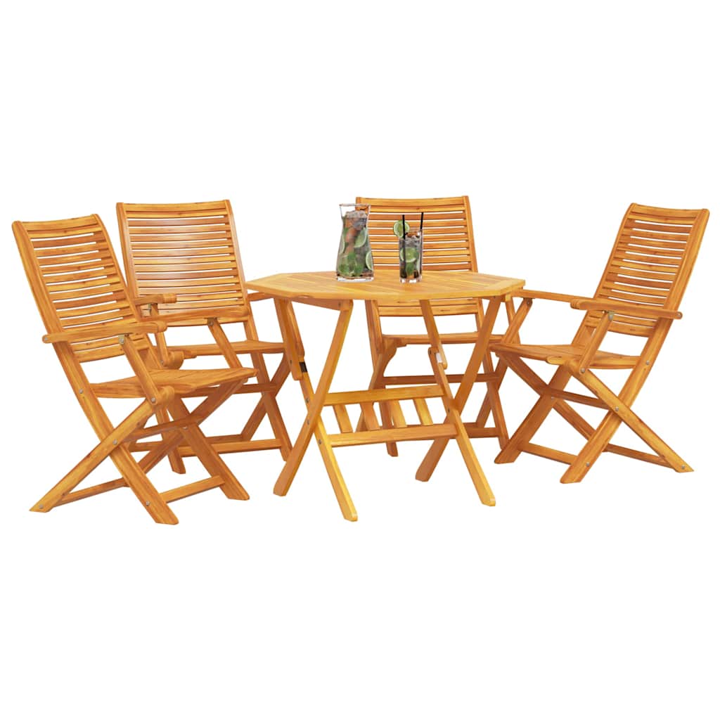 Hage Spisegruppe 5 pcs Brun Solid akasietre