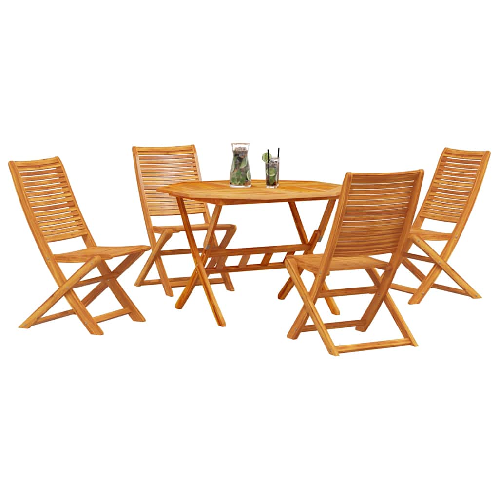 Hage Spisegruppe 5 pcs Brun Solid akasietre