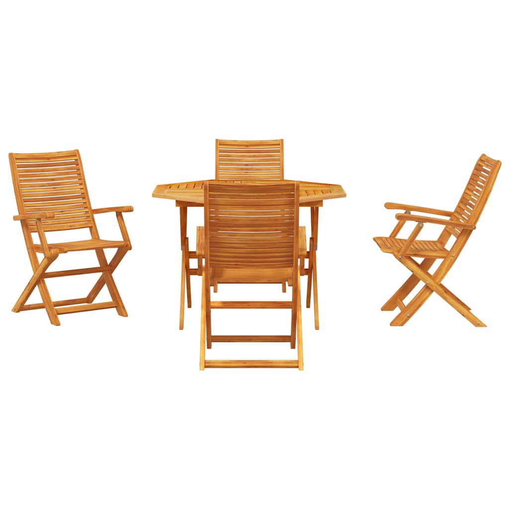 Hage Spisegruppe 5 pcs Brun Solid akasietre
