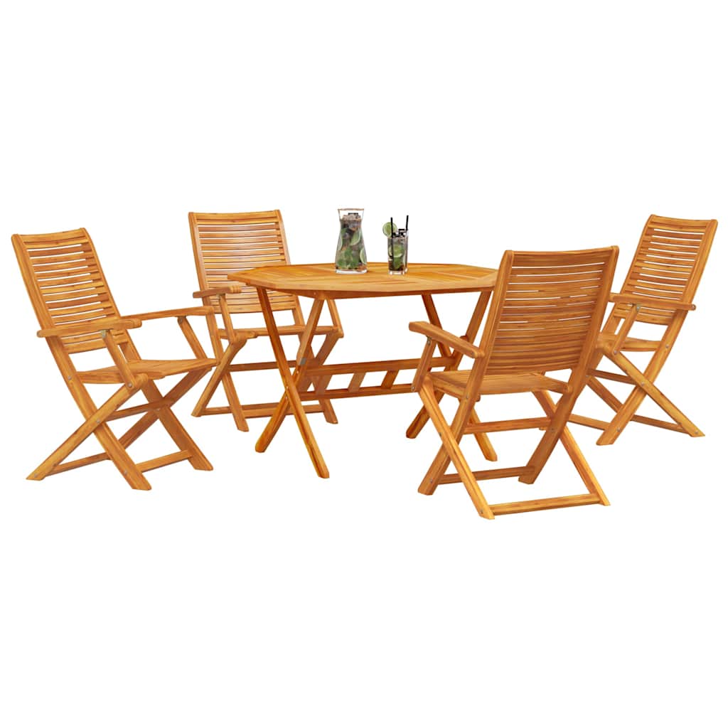 Hage Spisegruppe 5 pcs Brun Solid akasietre
