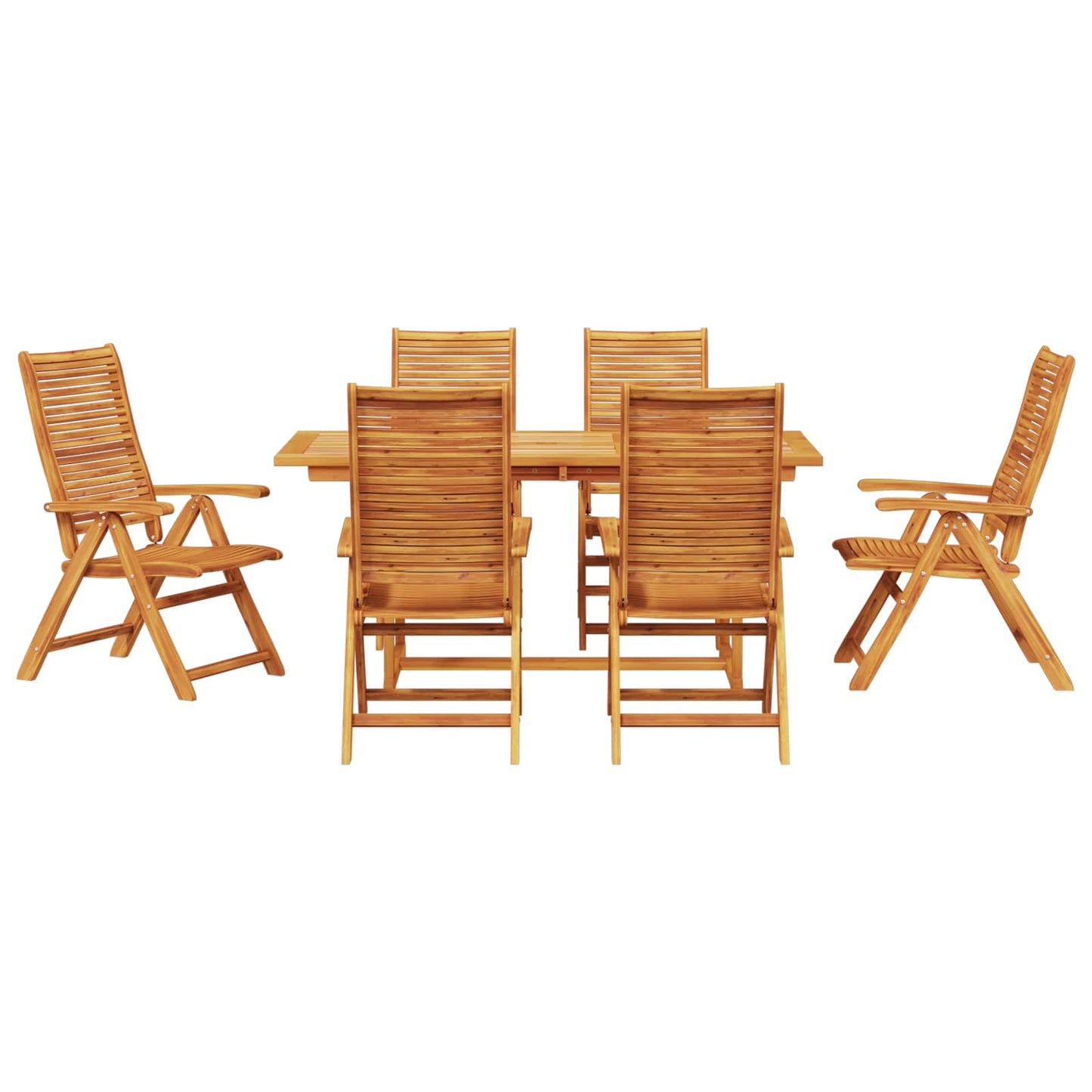 Hage Spisegruppe 7 pcs Brun Solid akasietre