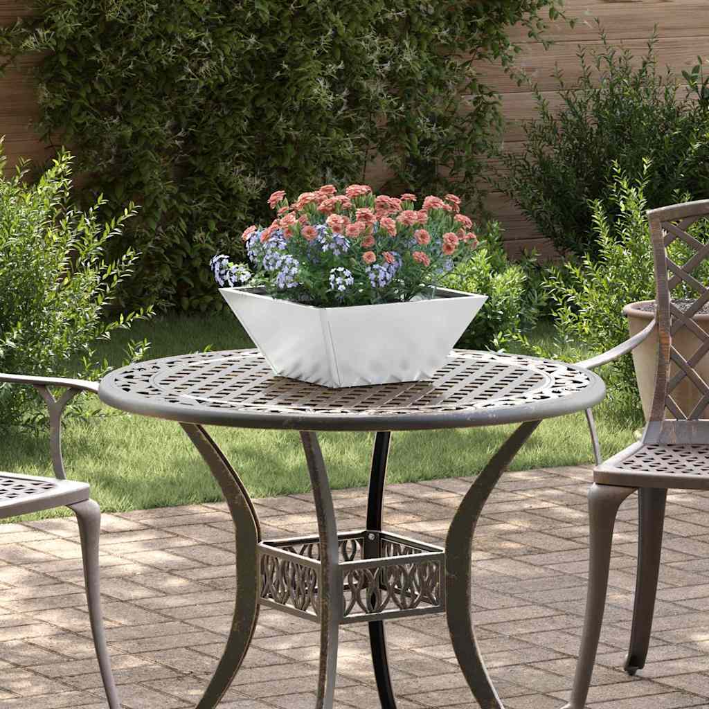 Hageblomsterpotte 5 pcs sølv 35 x 35 x 15 cm Galvanisert Stål