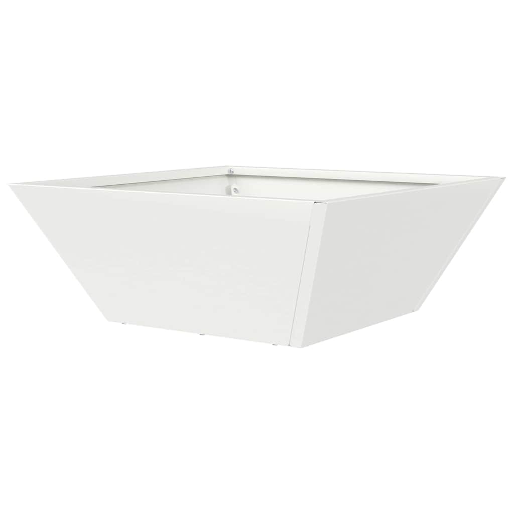Hageblomsterpotte 5 pcs Hvit 40 x 40 x 15 cm Kaldvalsestål