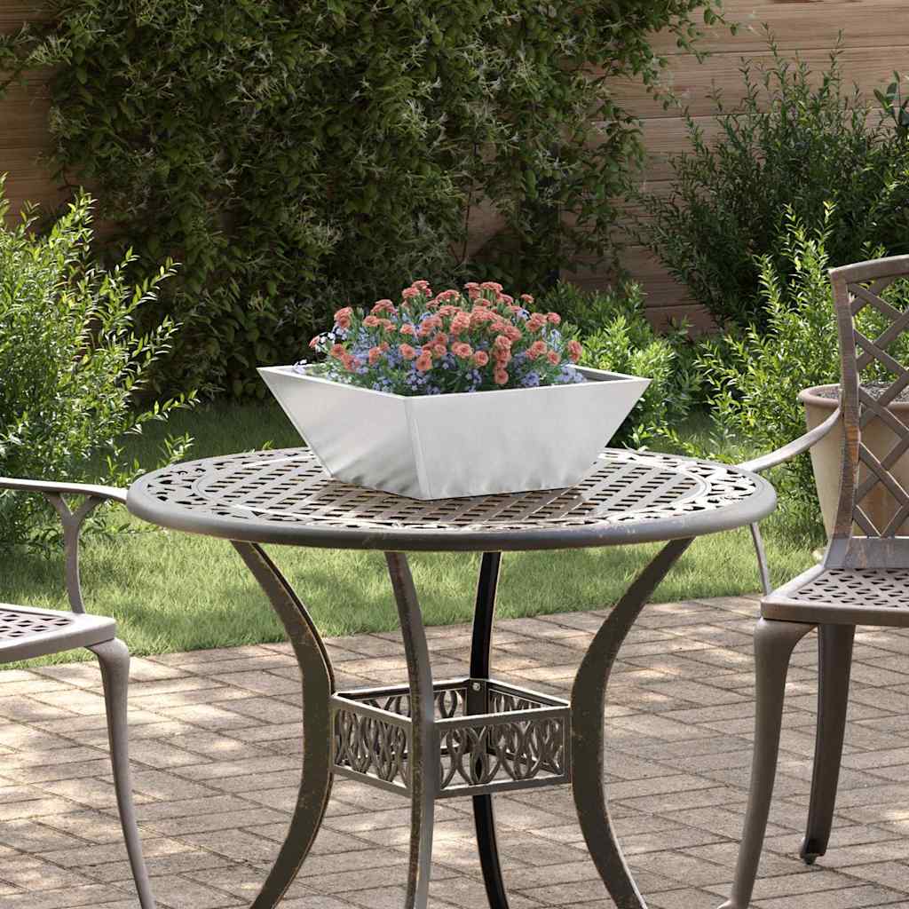 Hageblomsterpotte 5 pcs sølv 40 x 40 x 15 cm Rustfritt Stål