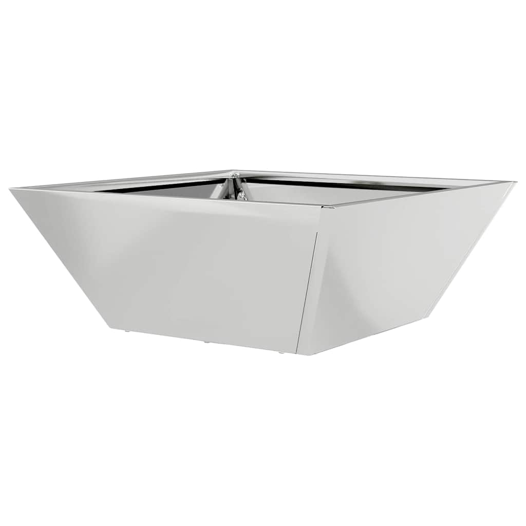 Hageblomsterpotte 5 pcs sølv 40 x 40 x 15 cm Galvanisert Stål