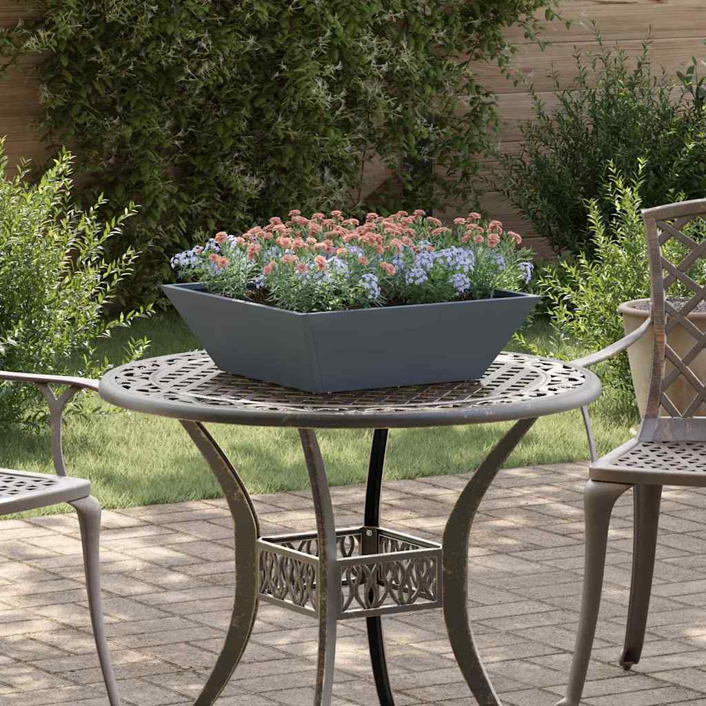 Hageblomsterpotte 5 pcs Antrasitt 50 x 50 x 15 cm Kaldvalsestål
