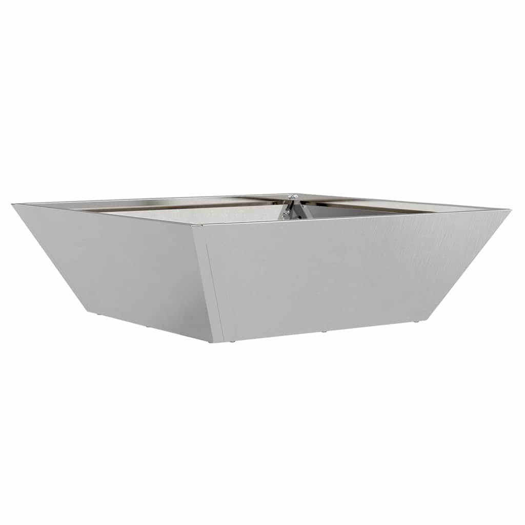 Hageblomsterpotte 5 pcs sølv 50 x 50 x 15 cm Rustfritt Stål