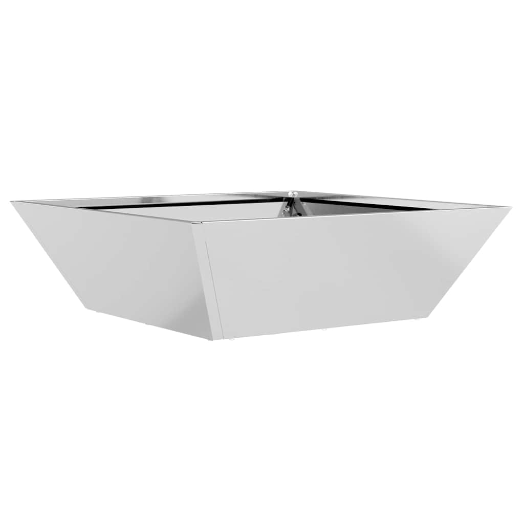 Hageblomsterpotte 5 pcs sølv 50 x 50 x 15 cm Galvanisert Stål
