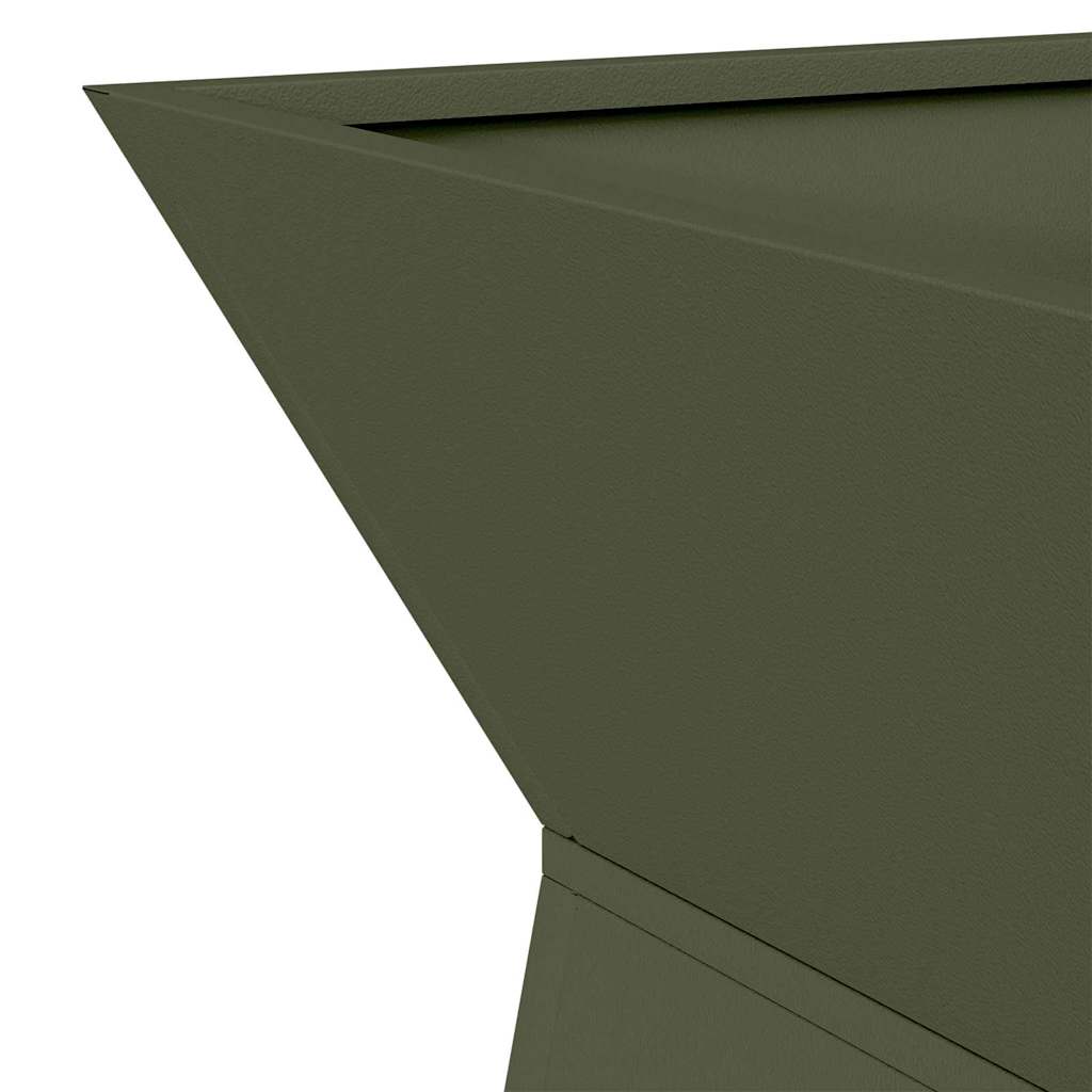 Søyleplanter 2 pcs Olivengrønn 40 x 40 x 100 cm
