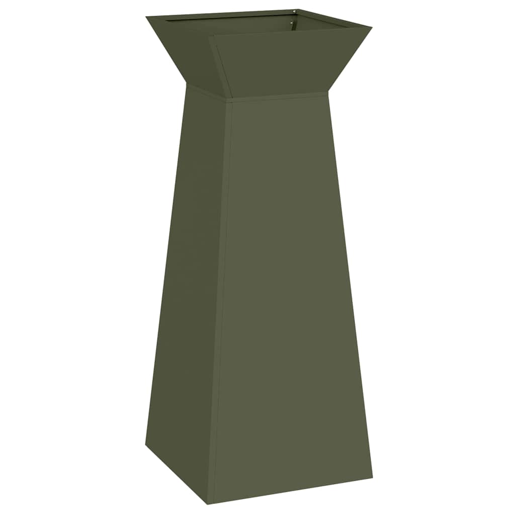 Søyleplanter 2 pcs Olivengrønn 40 x 40 x 100 cm