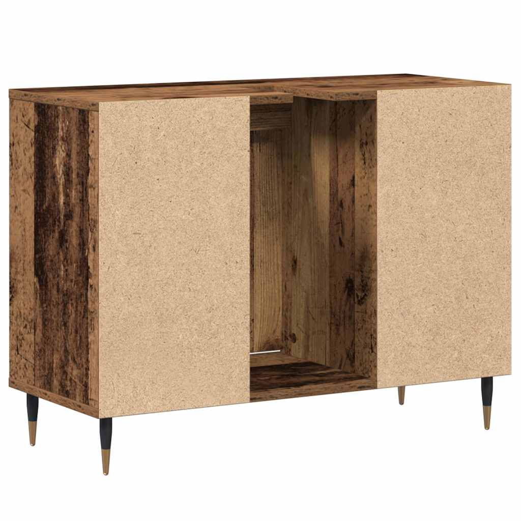 Baderomsskap med hylle Gamle tre 80 x 33 x 60 cm Konstruert tre