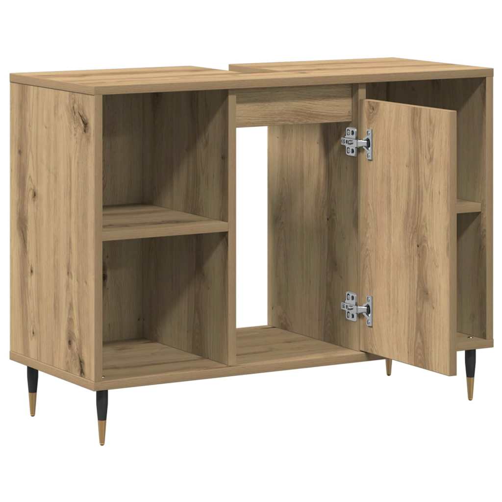 Baderomsskap med dør Artisan Eik 80 x 33 x 60 cm Konstruert tre