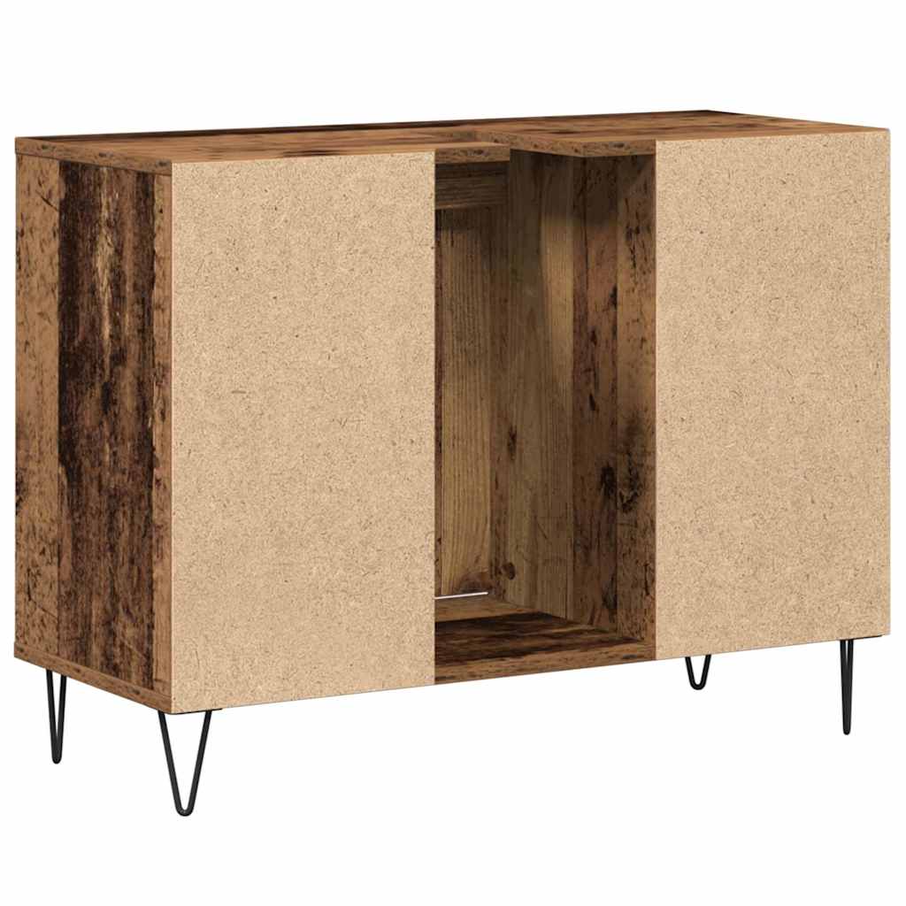 Baderomsskap med hylle Gamle tre 80 x 33 x 60 cm Konstruert tre