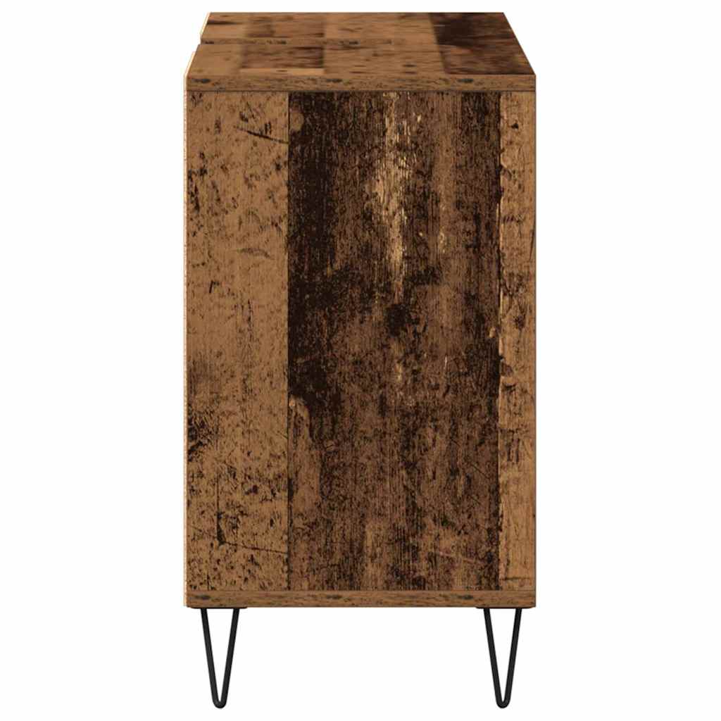 Baderomsskap med hylle Gamle tre 80 x 33 x 60 cm Konstruert tre