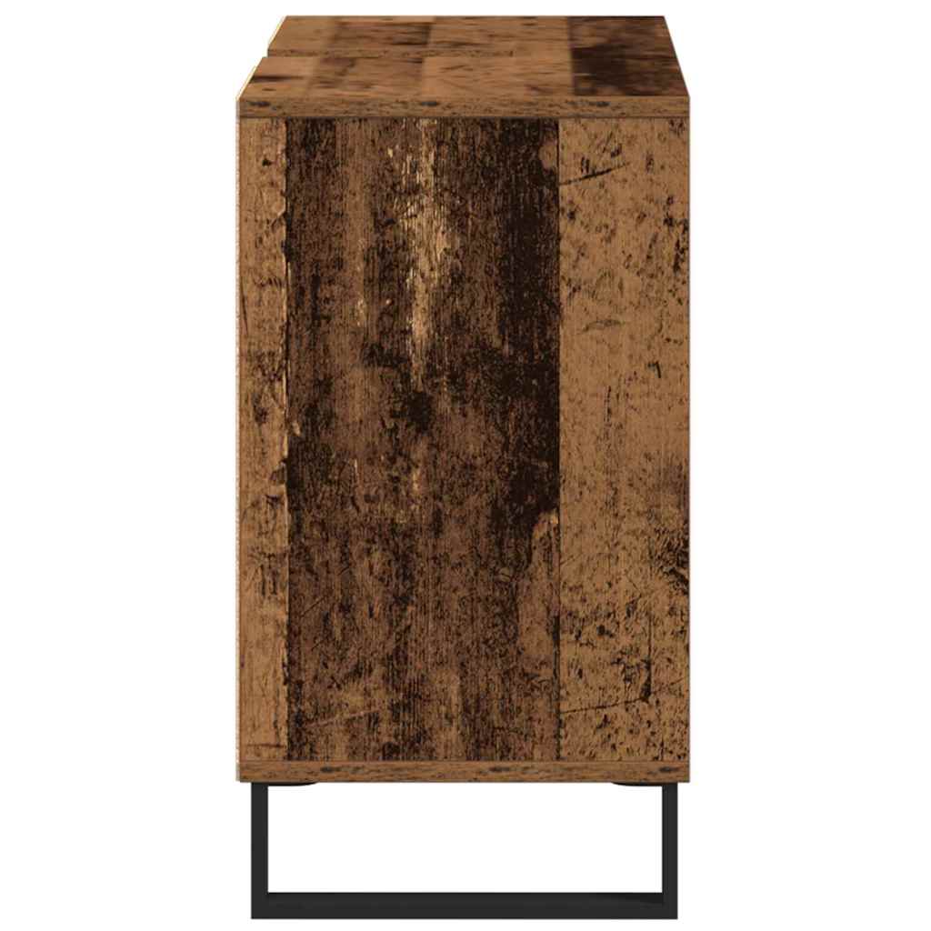 Baderomsskap med hylle Gamle tre 80 x 33 x 60 cm Konstruert tre