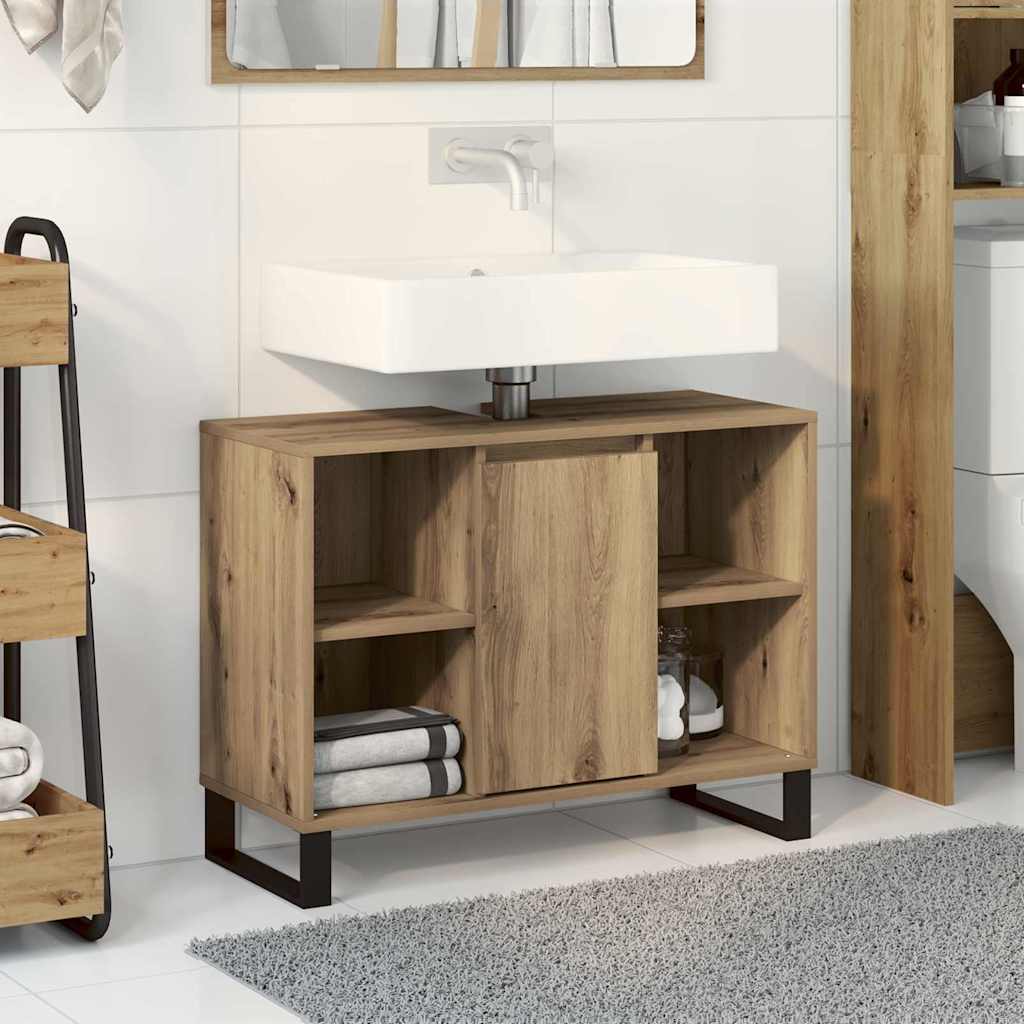 Baderomsskap Artisan Eik 80 x 33 x 60 cm Konstruert tre