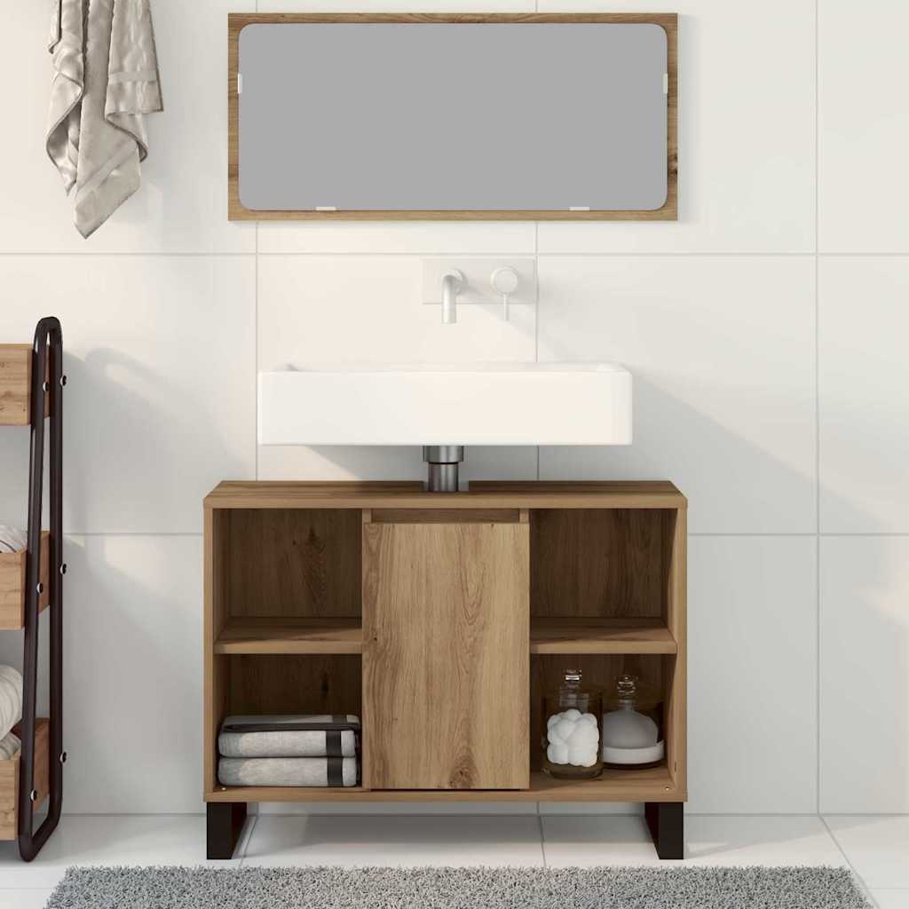 Baderomsskap Artisan Eik 80 x 33 x 60 cm Konstruert tre