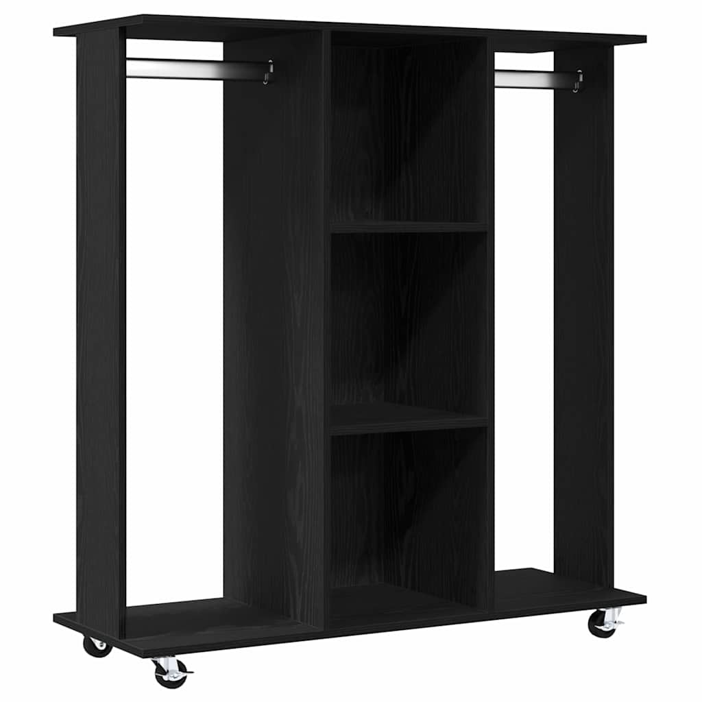 Garderobeskap Svart eik 102 x 38 x 110 cm Konstruert tre