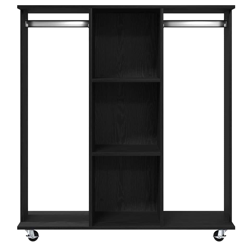 Garderobeskap Svart eik 102 x 38 x 110 cm Konstruert tre